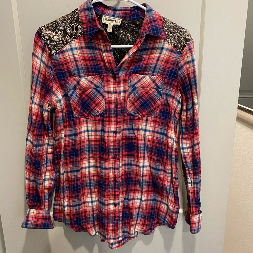 Express flannel with sequins